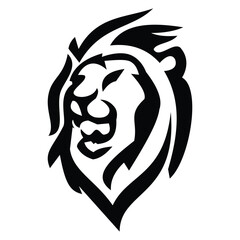 Lion logo symbol design illustration. Clean modern logo mark design. Illustration for personal or commercial business branding.