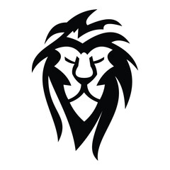 Lion logo symbol design illustration. Clean modern logo mark design. Illustration for personal or commercial business branding.