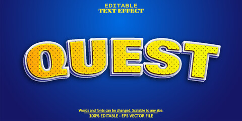 cartoon text effect, comic and game text style