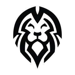 Tribal Lion logo symbol design illustration. Clean modern logo mark design. Illustration for personal or commercial business branding.