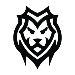 Tribal Lion logo symbol design illustration. Clean modern logo mark design. Illustration for personal or commercial business branding.