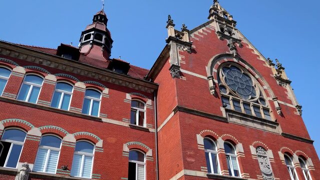3rd High School named after Adam Mickiewicz in Katowice, Poland, 4k