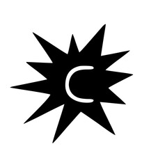 Comic Flash Bang with Mono Font Type