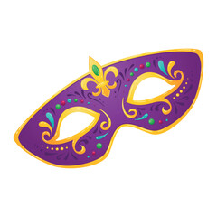 Isolated colored carnival mask with ornaments Vector illustration
