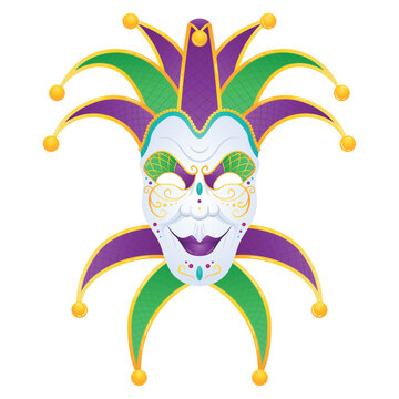 Isolated colored joker avatar face Vector illustration