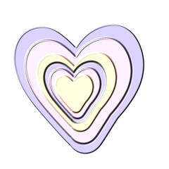 love sign design with 3d effect and transparent background