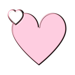 love sign design with 3d effect and transparent background