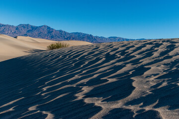 Mesquite Flats Sand Dunes in Death Valley National Park, California