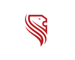 Obraz premium geometric lion head