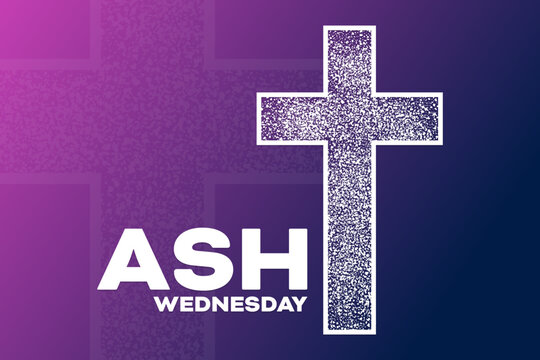 Ash Wednesday. Vector illustration. Holiday poster.