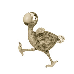 dodo cartoon is running up © DM7