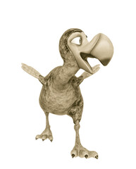 dodo cartoon is happy and walking around © DM7