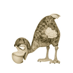 dodo cartoon is in eat pose © DM7