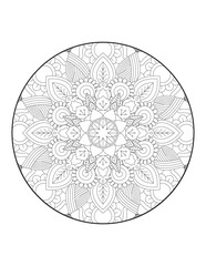 Mandala. Ethnic decorative element. Hand drawn backdrop. Islam, Arabic, Indian, ottoman motifs. Coloring page for adults. round mandala. mandala circle. mandala illustration. mandala pattern. Round.