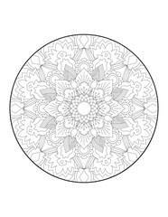 Mandala. Ethnic decorative element. Hand drawn backdrop. Islam, Arabic, Indian, ottoman motifs. Coloring page for adults. round mandala. mandala circle. mandala illustration. mandala pattern. Round.