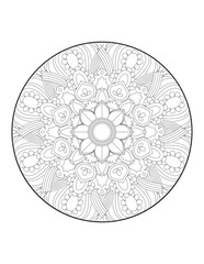 Mandala. Ethnic decorative element. Hand drawn backdrop. Islam, Arabic, Indian, ottoman motifs. Coloring page for adults. round mandala. mandala circle. mandala illustration. mandala pattern. Round.