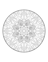 Mandala. Ethnic decorative element. Hand drawn backdrop. Islam, Arabic, Indian, ottoman motifs. Coloring page for adults. round mandala. mandala circle. mandala illustration. mandala pattern. Round.