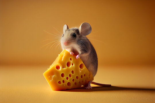 S&uuml;&szlig;e Maus mit K&auml;se - Generative Ai