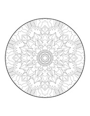 Mandala. Ethnic decorative element. Hand drawn backdrop. Islam, Arabic, Indian, ottoman motifs. Coloring page for adults. round mandala. mandala circle. mandala illustration. mandala pattern. Round.