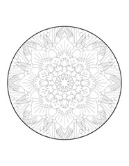 Mandala. Ethnic decorative element. Hand drawn backdrop. Islam, Arabic, Indian, ottoman motifs. Coloring page for adults. round mandala. mandala circle. mandala illustration. mandala pattern. Round.