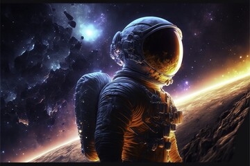 Fototapeta premium astronaut in space