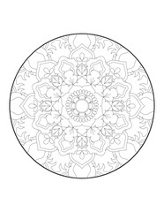 Mandala. Ethnic decorative element. Hand drawn backdrop. Islam, Arabic, Indian, ottoman motifs. Coloring page for adults. round mandala. mandala circle. mandala illustration. mandala pattern. Round.