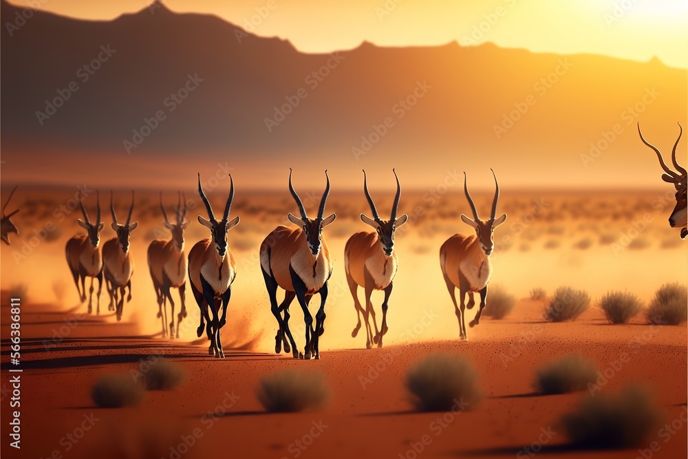 Canvas Prints sunset in namibia