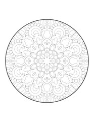Mandala. Ethnic decorative element. Hand drawn backdrop. Islam, Arabic, Indian, ottoman motifs. Coloring page for adults. round mandala. mandala circle. mandala illustration. mandala pattern. Round.