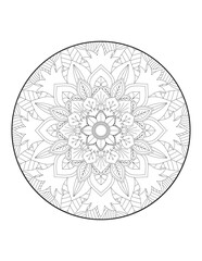Mandala. Ethnic decorative element. Hand drawn backdrop. Islam, Arabic, Indian, ottoman motifs. Coloring page for adults. round mandala. mandala circle. mandala illustration. mandala pattern. Round.