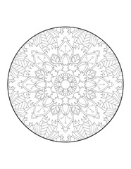 Mandala. Ethnic decorative element. Hand drawn backdrop. Islam, Arabic, Indian, ottoman motifs. Coloring page for adults. round mandala. mandala circle. mandala illustration. mandala pattern. Round.