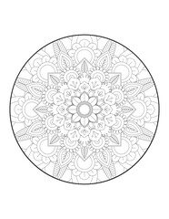 Mandala. Ethnic decorative element. Hand drawn backdrop. Islam, Arabic, Indian, ottoman motifs. Coloring page for adults. round mandala. mandala circle. mandala illustration. mandala pattern. Round.