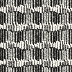 Naklejka na ściany i meble Monochrome Distressed Knit Textured Striped Pattern