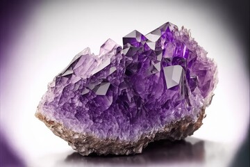 Purple amethyst crystal