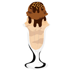 Ice Cream Sundae Illustration 