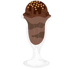 Ice Cream Sundae Illustration 
