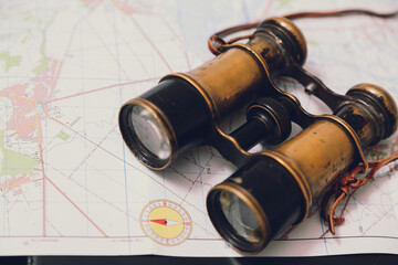 Ancient binoculars are on map