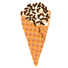Ice Cream Sundae Illustration 