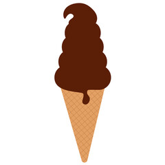 Ice Cream Sundae Illustration 