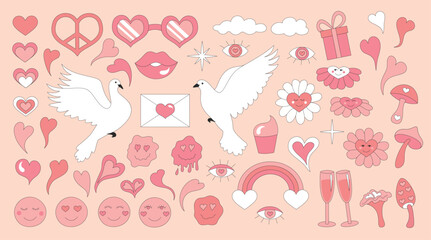 Retro 70s style hippy text, groovy hippie backgrounds.