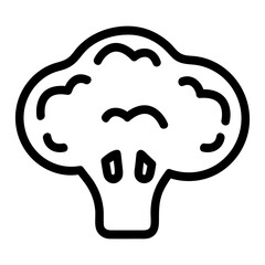 Vegetarian, vegetable, veggies - minimal thin line web icon set.