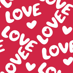 Seamless pattern with hearts 