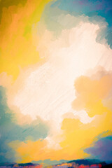 Obraz premium Impressionistic Vibrant Landscape - Digital Painting/Illustration/Art/Artwork Background or Backdrop, or Wallpaper