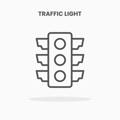 Traffic Light icon vector illustration line style. Great design for web, app and more. Editable Stroke and pixel perfect.