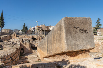 The Stone of the Pregnant Woman - a Roman monolith in Baalbek (ancient Heliopolis), Lebanon
