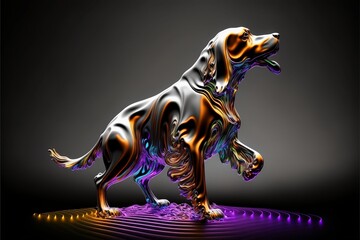 Liquid Metal Dog at the Disco - Generative AI