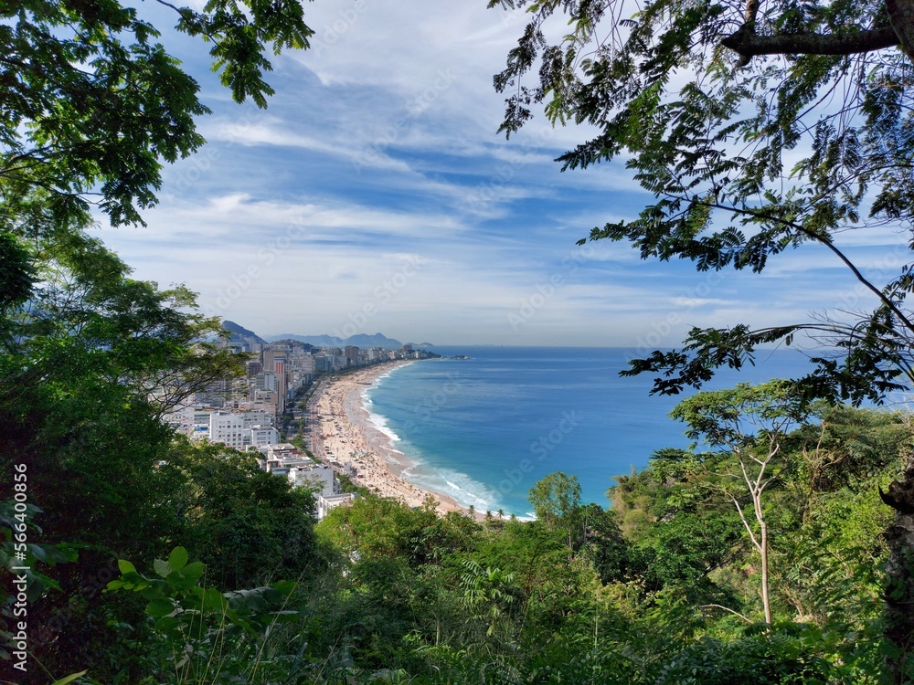 Wall mural Beach seen from above in sunny summer day