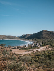 Fototapeta na wymiar Beach town in Loreto, Baja California, Mexico