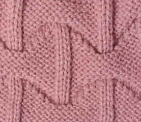 Texture of knitted pink fabric