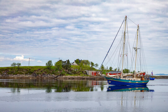 Safier is a Klipperyacht,  KETSCH rigging .Her pass. Brønnøysund port,Helgeland coust,Norway,Europe