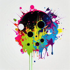 illustration of the colour splashes